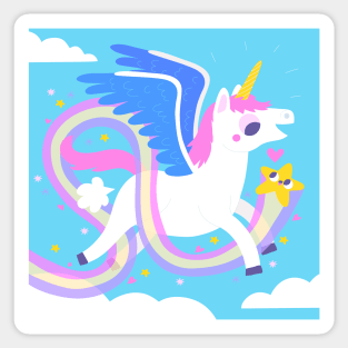 Flying unicorn Sticker